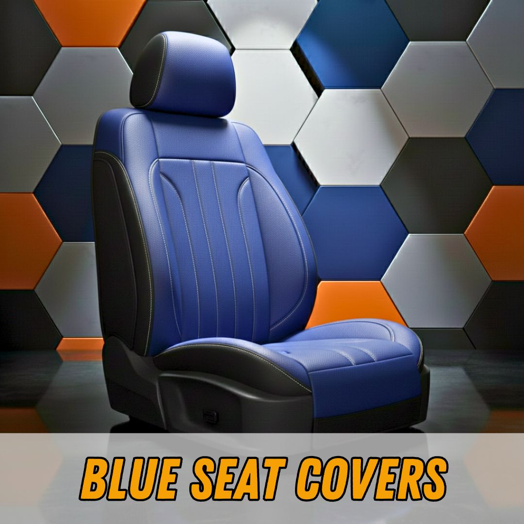 Blue seat covers