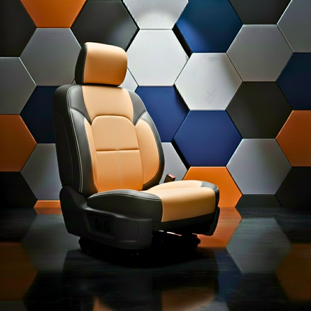 Tan & black seat covers
