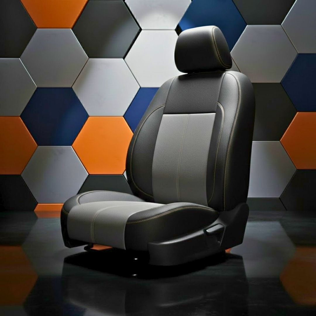 Black & grey seat covers
