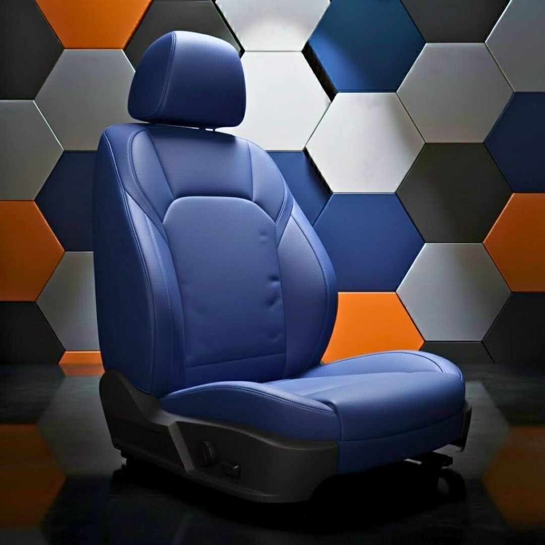 Blue seat covers