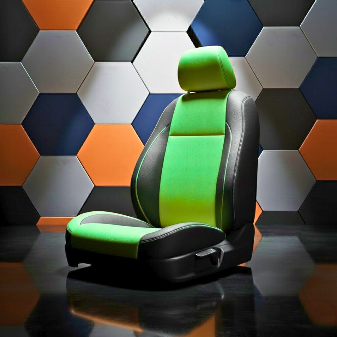 Black & green seat covers