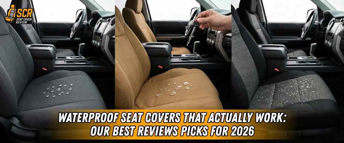Waterproof seat covers beading water during leak test on truck seats, highlighting 2026 top rated protection picks.