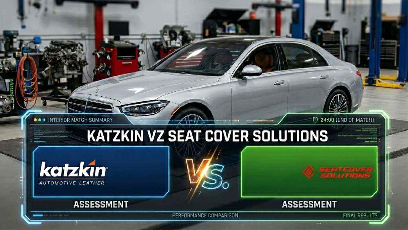 Katzkin vs SCS comparison showing price, installation, and long-term value differences over a 3-year ownership period.