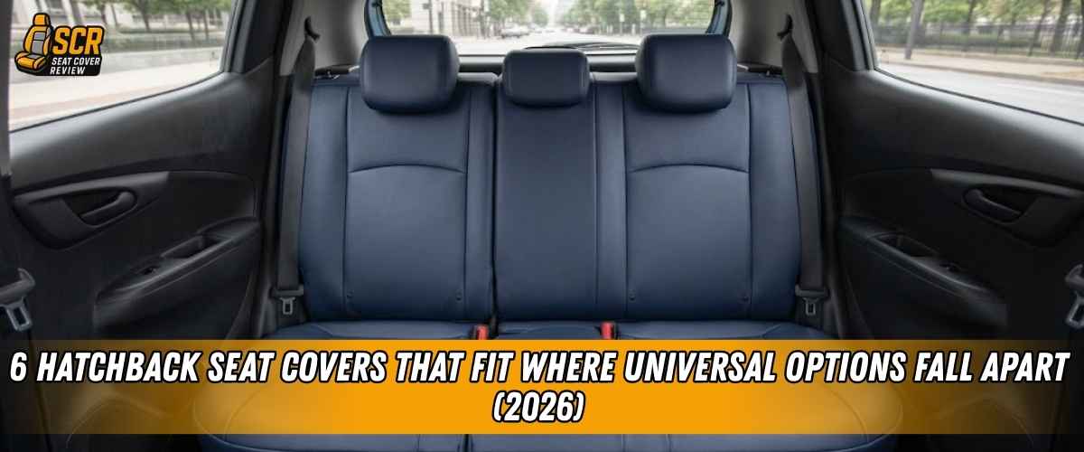 Hatchback rear seat with fitted seat covers preserving split-fold design for compact cars and daily cargo use access.