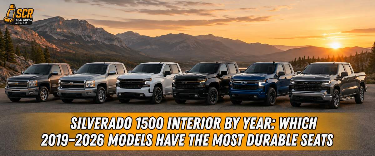 Chevrolet Silverado 1500 models representing 2019-2026 interior changes and long-term seat durability improvements.