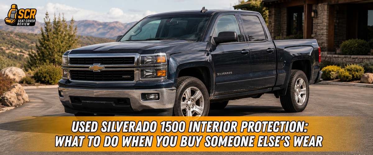 Used Silverado 1500 parked outdoors illustrating interior protection for second owners buying pre-owned trucks.
