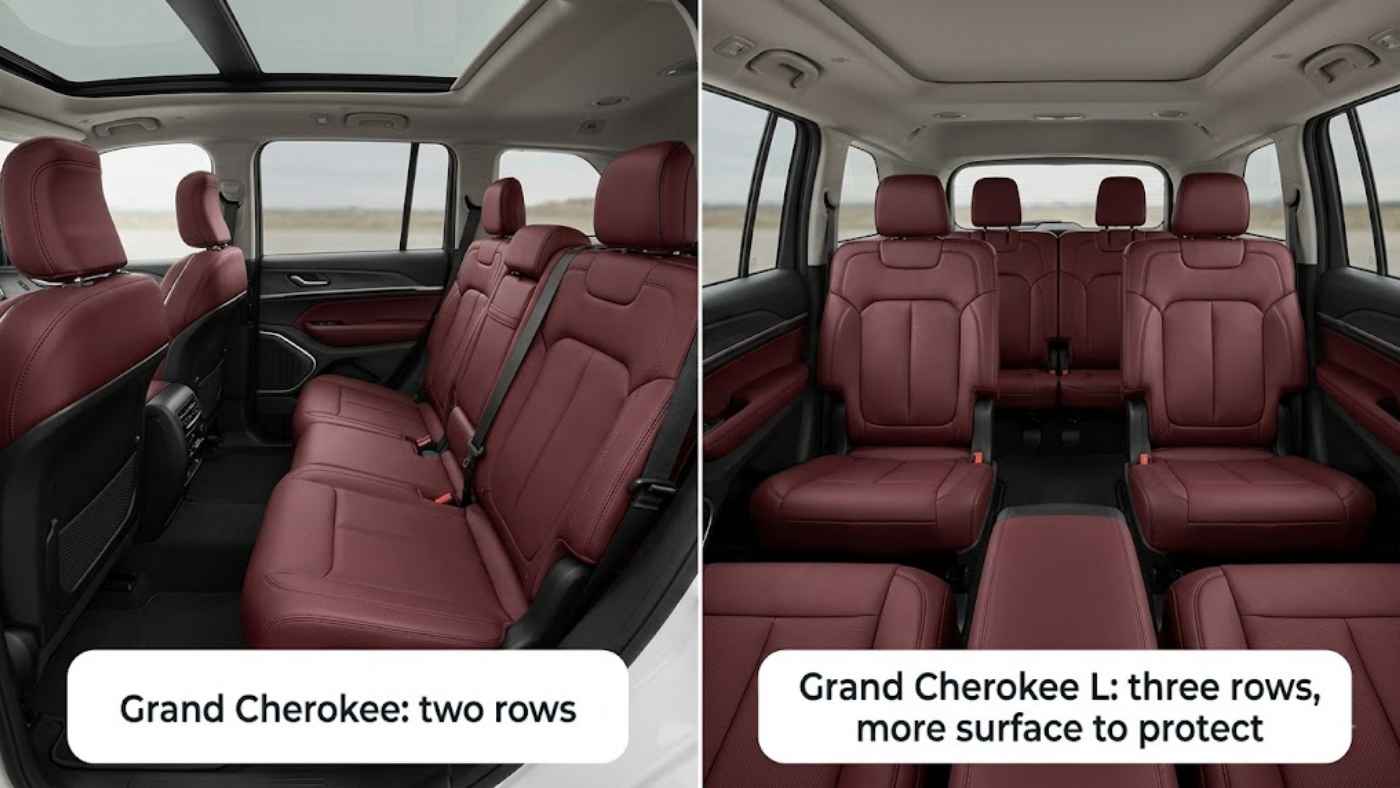Jeep Grand Cherokee L second row seats folding for third row access