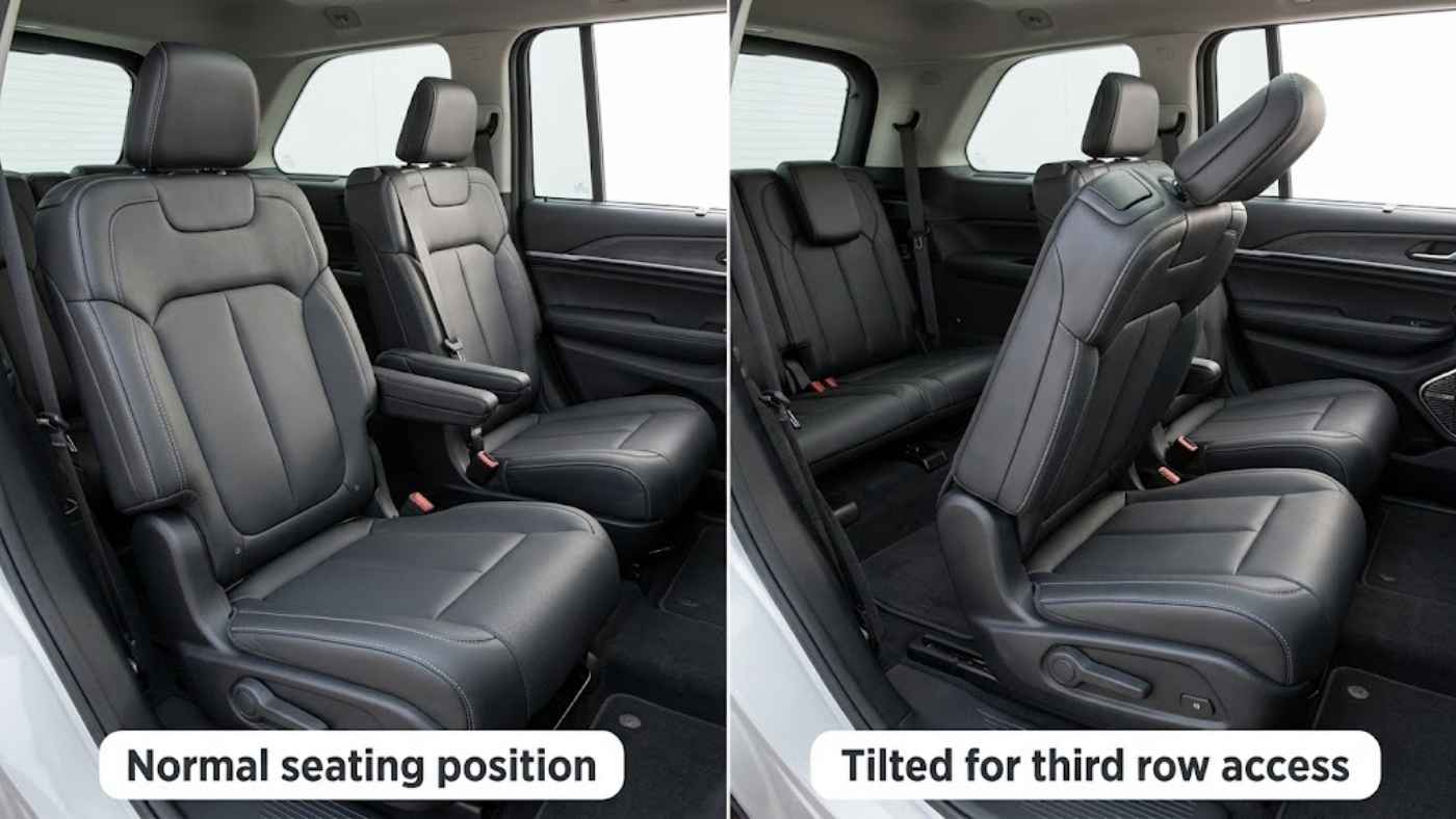 Jeep Grand Cherokee two row cabin with rear bench that stays put