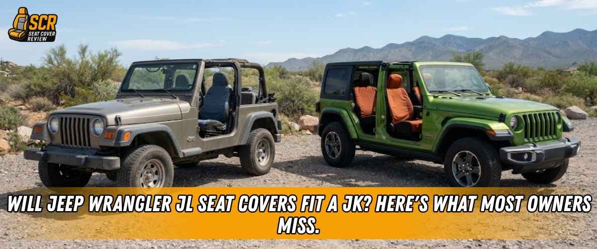 Jeep Wrangler JL and JK front seats compared for seat cover fitment