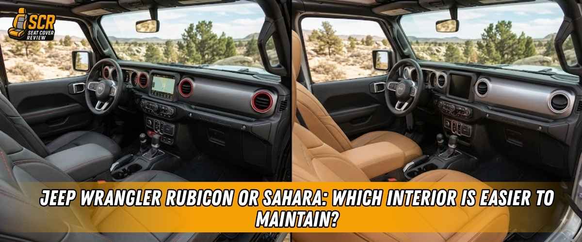 Jeep Wrangler Rubicon and Sahara interiors compared for maintenance