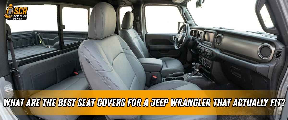 Jeep Wrangler JL front seats fitted with tailored seat covers